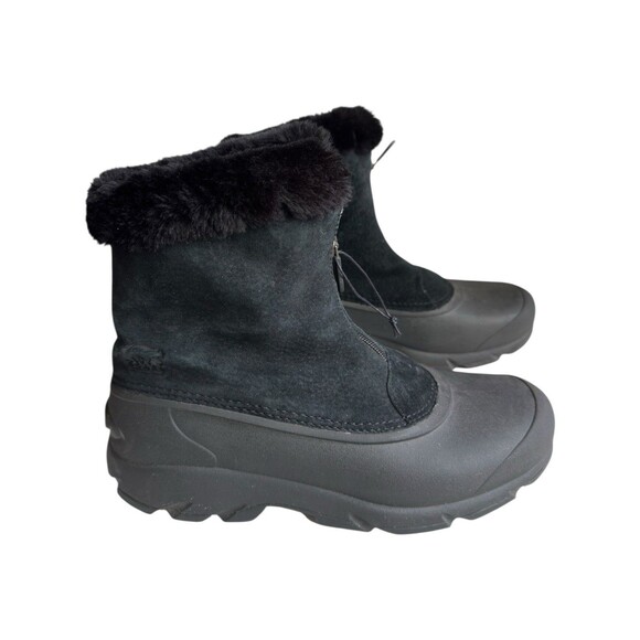 Sorel Snow Angel Winter Boots Womens 10 Black Waterproof Faux Fur Lined - Picture 3 of 16